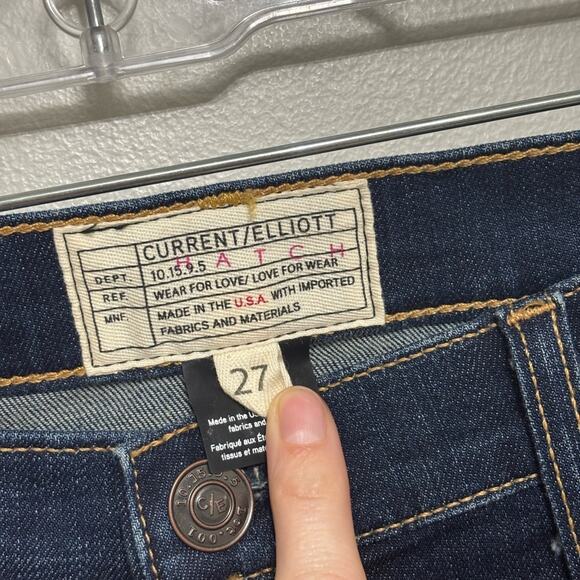 Current/Elliott x Hatch The Maternity Stiletto Jean in Townie Wash - Size 27 - Picture 4 of 6